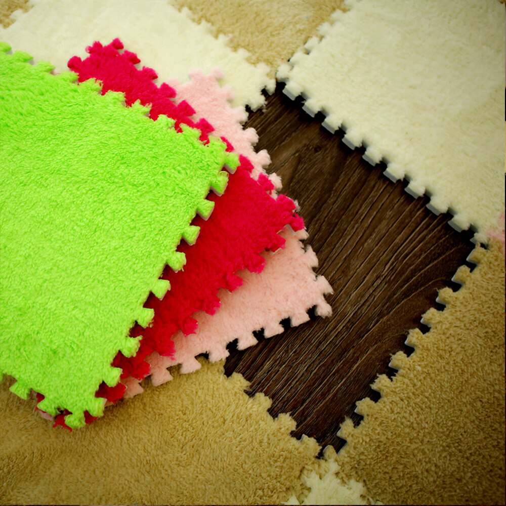 Puzzle Carpet Plush Kids Mat (10 Pcs)